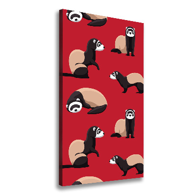 Cuadro moderno en lienzo resistente uv vertical hurones