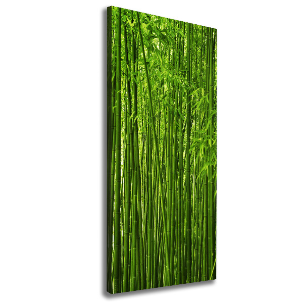 Cuadro canvas decorativo para salón vertical bosque de bambú