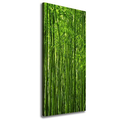 Cuadro canvas decorativo para salón vertical bosque de bambú