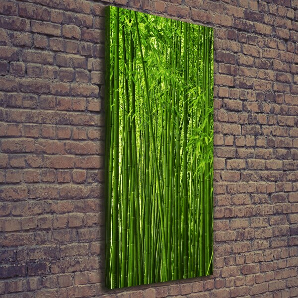 Cuadro canvas decorativo para salón vertical bosque de bambú