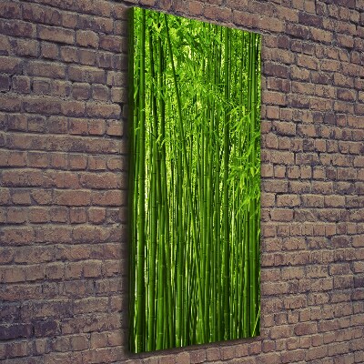 Cuadro canvas decorativo para salón vertical bosque de bambú