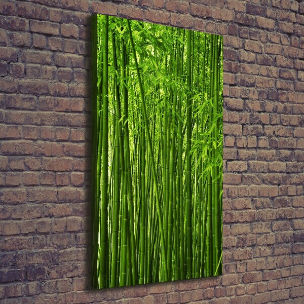 Cuadro canvas decorativo para salón vertical bosque de bambú
