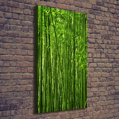 Cuadro canvas decorativo para salón vertical bosque de bambú
