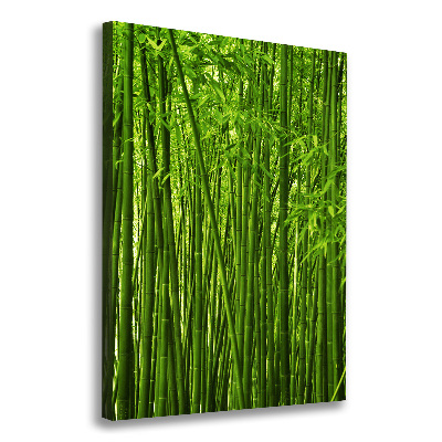 Cuadro canvas decorativo para salón vertical bosque de bambú