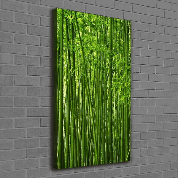 Cuadro canvas decorativo para salón vertical bosque de bambú