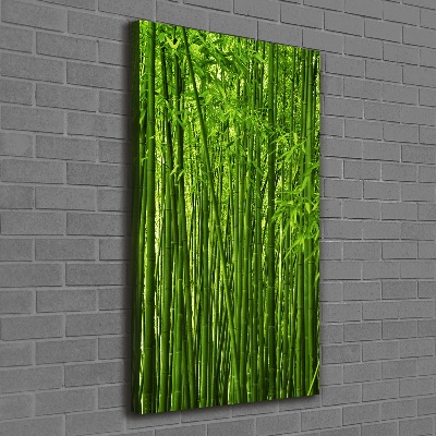 Cuadro canvas decorativo para salón vertical bosque de bambú