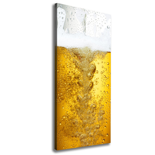Cuadro canvas decorativo para salón vertical Cerveza