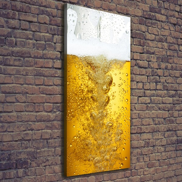 Cuadro canvas decorativo para salón vertical Cerveza