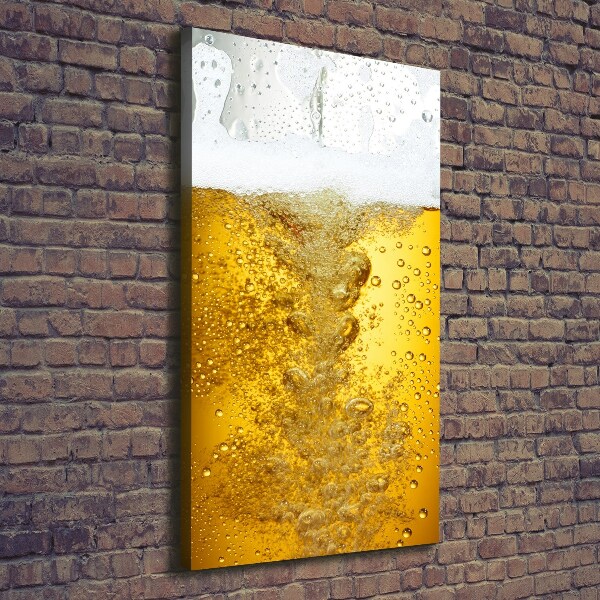 Cuadro canvas decorativo para salón vertical Cerveza