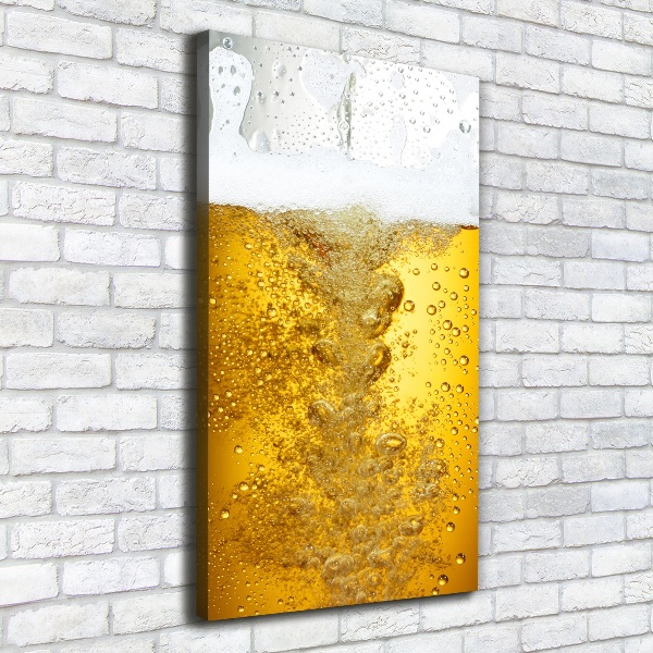 Cuadro canvas decorativo para salón vertical Cerveza
