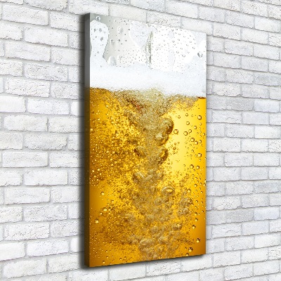 Cuadro canvas decorativo para salón vertical Cerveza