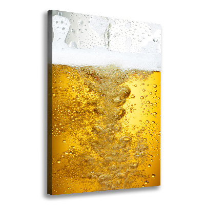 Cuadro canvas decorativo para salón vertical Cerveza