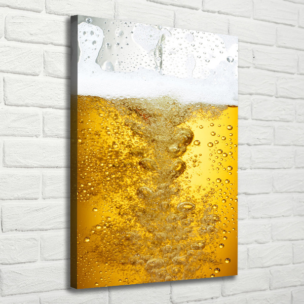 Cuadro canvas decorativo para salón vertical Cerveza