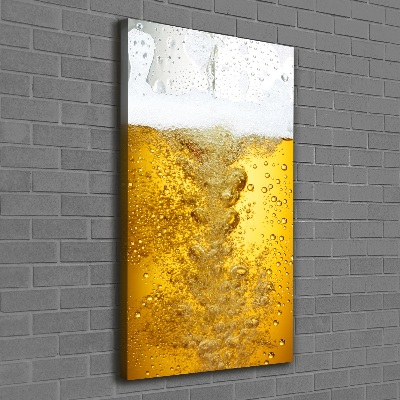 Cuadro canvas decorativo para salón vertical Cerveza