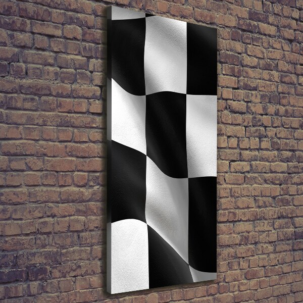 Impresión en lienzo vertical Bandera de meta