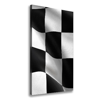 Impresión en lienzo vertical Bandera de meta