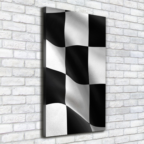 Impresión en lienzo vertical Bandera de meta