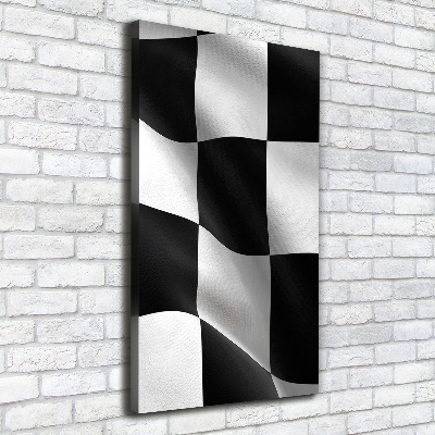 Impresión en lienzo vertical Bandera de meta