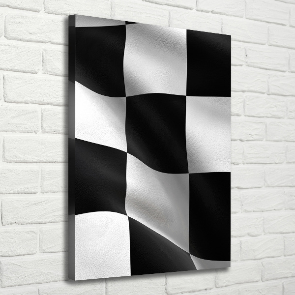 Impresión en lienzo vertical Bandera de meta