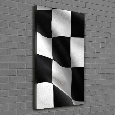 Impresión en lienzo vertical Bandera de meta