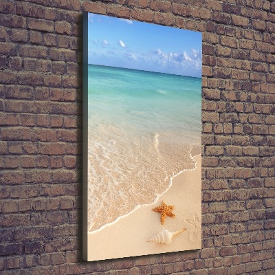 Impresión en lienzo vertical Estrellas de mar en la playa