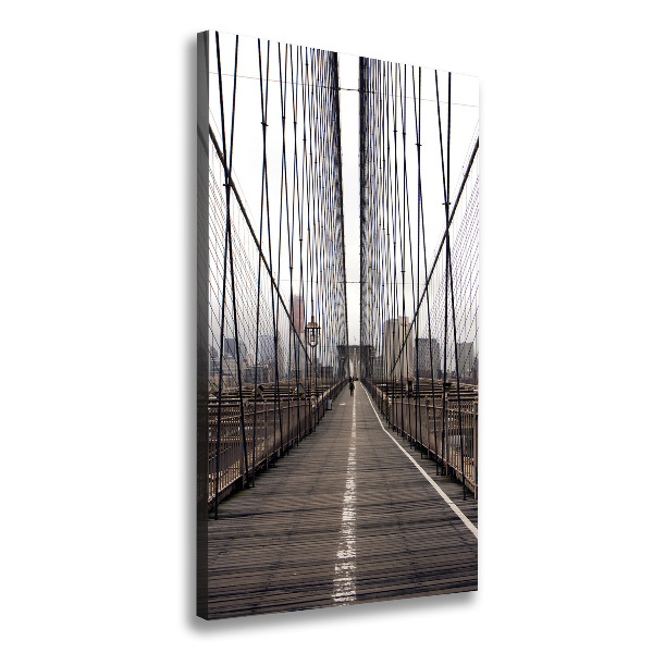 Cuadro canvas decorativo para salón vertical Puente de Brooklyn