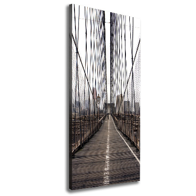 Cuadro canvas decorativo para salón vertical Puente de Brooklyn