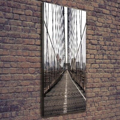 Cuadro canvas decorativo para salón vertical Puente de Brooklyn
