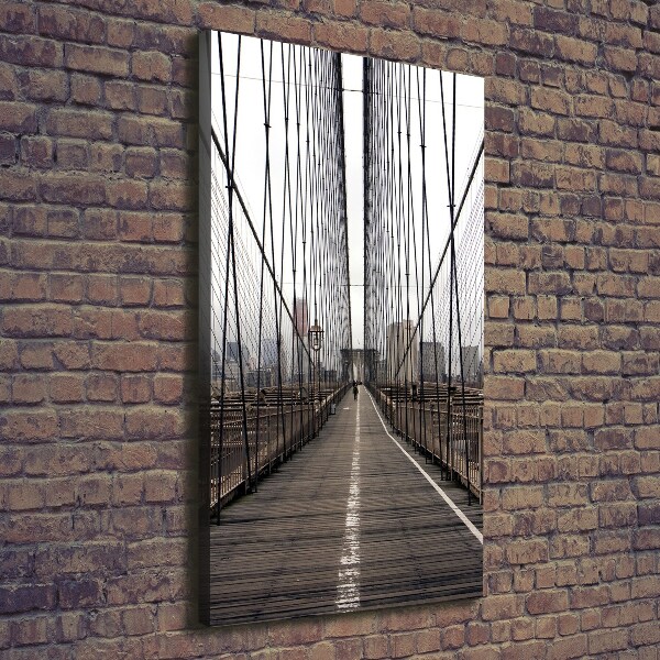 Cuadro canvas decorativo para salón vertical Puente de Brooklyn