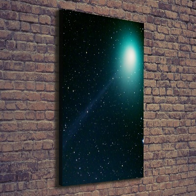 Cuadro canvas decorativo para salón vertical Galaxia