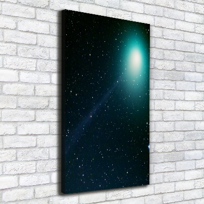 Cuadro canvas decorativo para salón vertical Galaxia