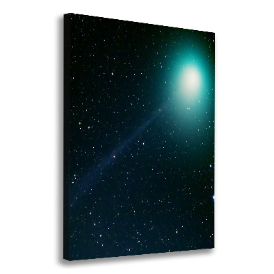 Cuadro canvas decorativo para salón vertical Galaxia