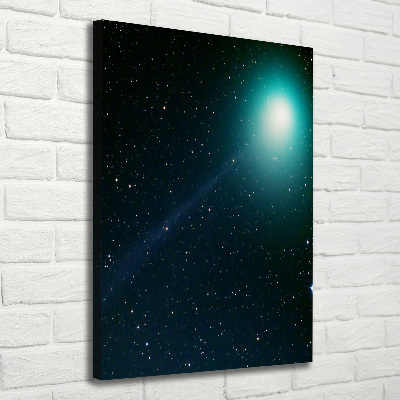 Cuadro canvas decorativo para salón vertical Galaxia