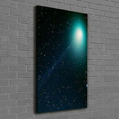 Cuadro canvas decorativo para salón vertical Galaxia