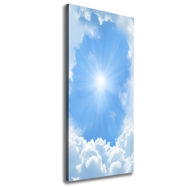 Cuadro moderno en lienzo resistente uv vertical Nubes en el cielo