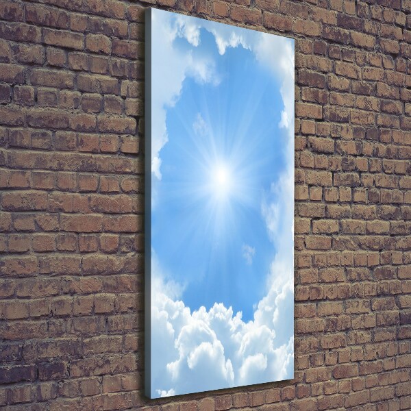Cuadro moderno en lienzo resistente uv vertical Nubes en el cielo