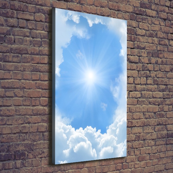 Cuadro moderno en lienzo resistente uv vertical Nubes en el cielo