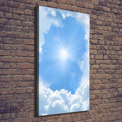 Cuadro moderno en lienzo resistente uv vertical Nubes en el cielo