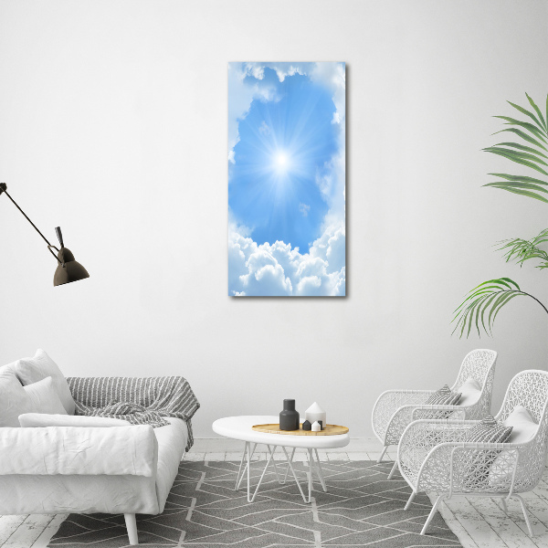 Cuadro moderno en lienzo resistente uv vertical Nubes en el cielo