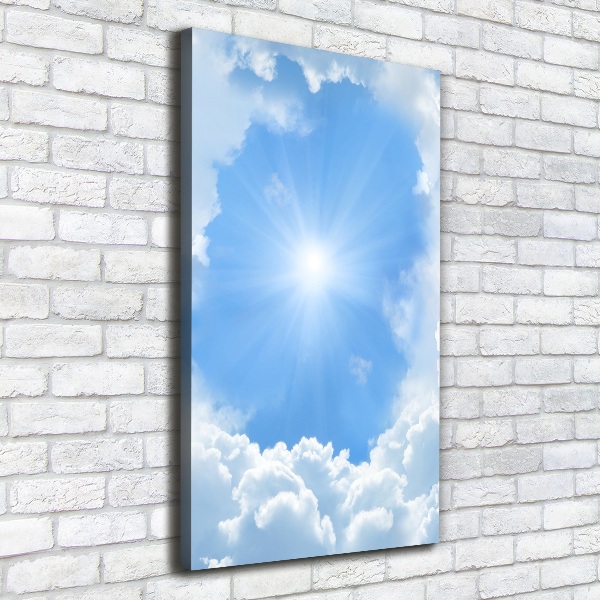Cuadro moderno en lienzo resistente uv vertical Nubes en el cielo