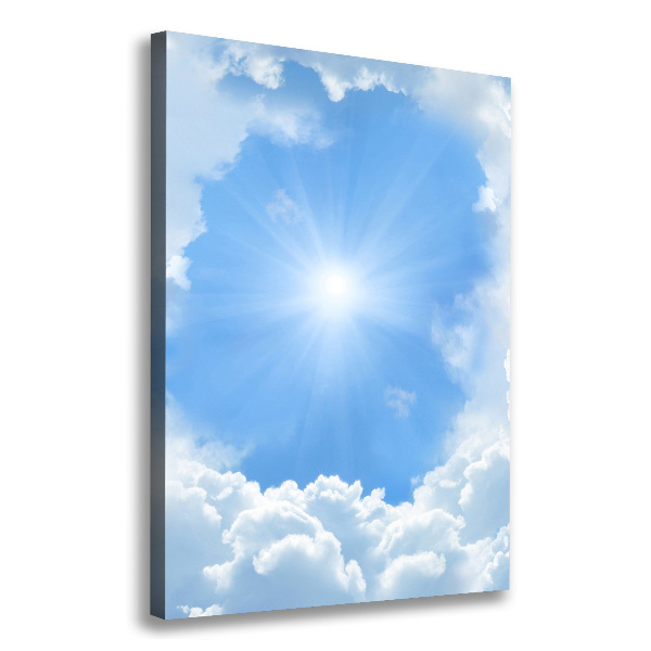Cuadro moderno en lienzo resistente uv vertical Nubes en el cielo