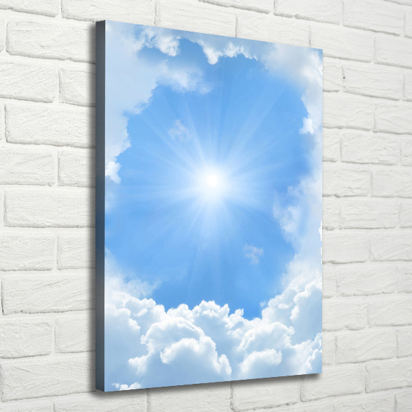 Cuadro moderno en lienzo resistente uv vertical Nubes en el cielo
