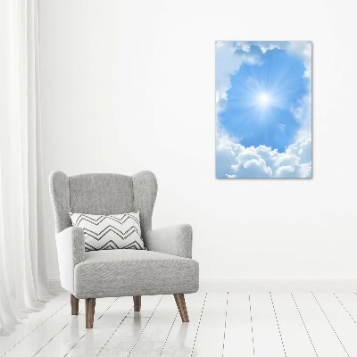 Cuadro moderno en lienzo resistente uv vertical Nubes en el cielo