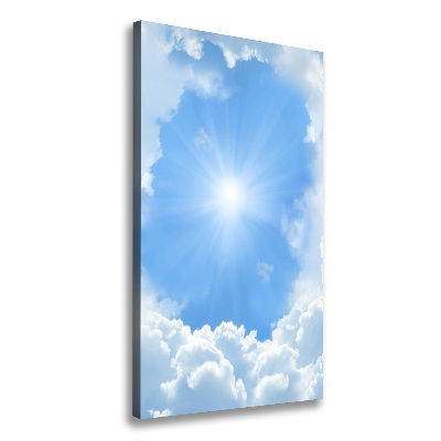 Cuadro moderno en lienzo resistente uv vertical Nubes en el cielo