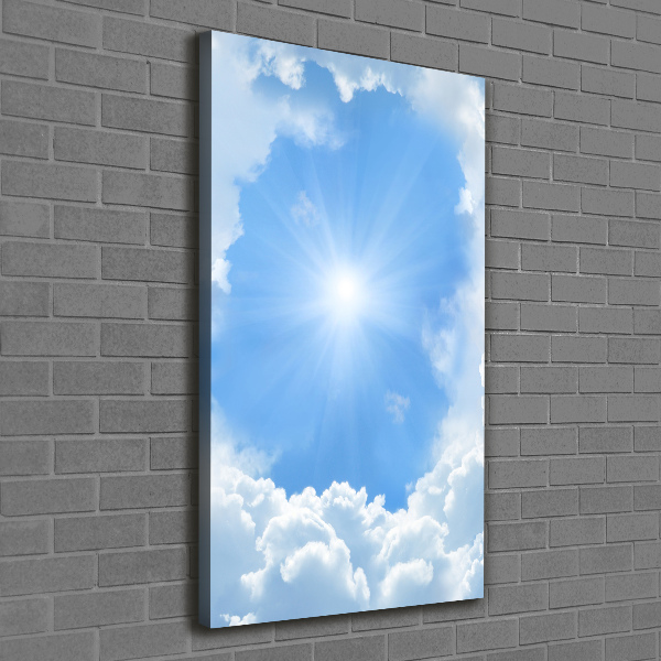 Cuadro moderno en lienzo resistente uv vertical Nubes en el cielo