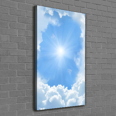 Cuadro moderno en lienzo resistente uv vertical Nubes en el cielo