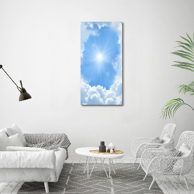 Cuadro moderno en lienzo resistente uv vertical Nubes en el cielo