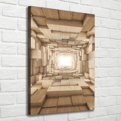 Cuadro moderno en lienzo resistente uv vertical Telas coloridas