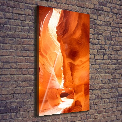 Cuadro canvas decorativo para salón vertical Cañón