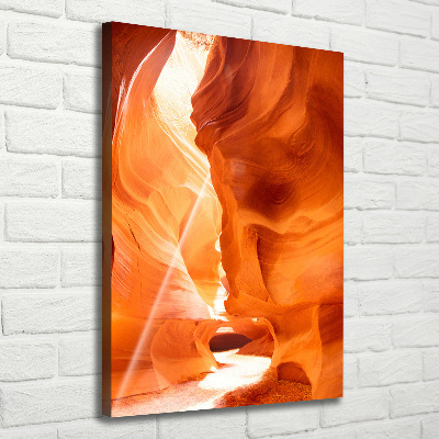 Cuadro canvas decorativo para salón vertical Cañón